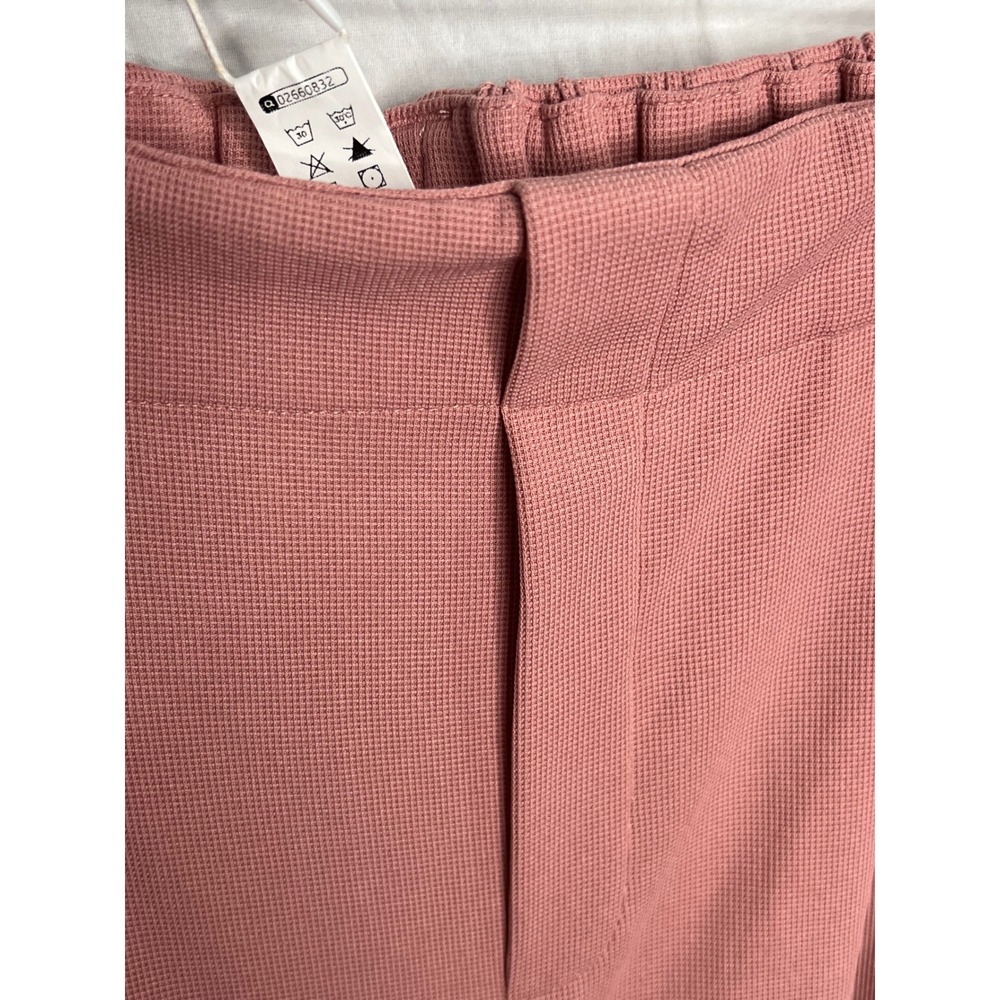 NWT Halara Flex High Waisted Pocket Wide Leg Waffle Work Pants Sz XL P Rose Tan - Picture 5 of 11